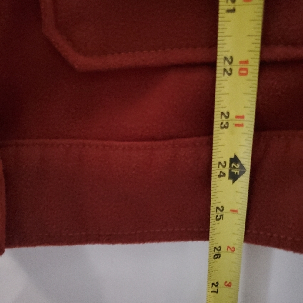 Urban Outfitters Oversized Fleece Shacket Size Small Rust Large Pockets - Picture 13 of 13